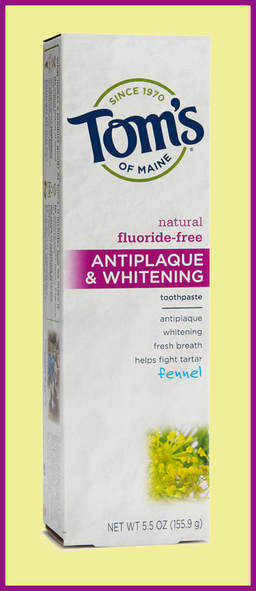 Toms of Maine fluoride free Antiplaque Whitening toothpaste